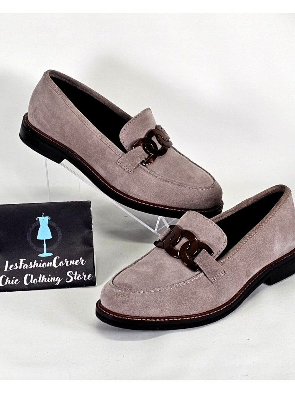 Ara Women's Kyle 2.0 Light Grey Suede High Soft Loafers Size 5.5 137 - Picture 4 of 16